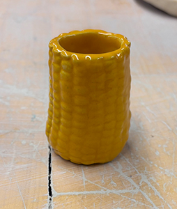 Image of the clay sculpture, Corn by Regan Drasher